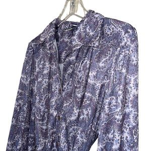 Vintage CB New York PAISLEY DRESS~Sears~sz 22 1/2~NWT